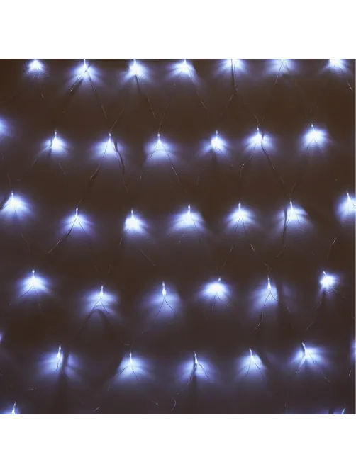 Гирлянда светодиодная  холодный бел, 96LED(1,5х1,5м) прозр пров  IP20