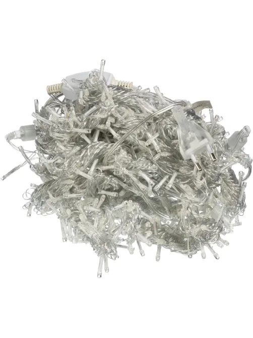 Электрогирлянда Дождь 2x4 м 800LED мерц. IP44 отсоед. нити, хол.бел.HD-YW04