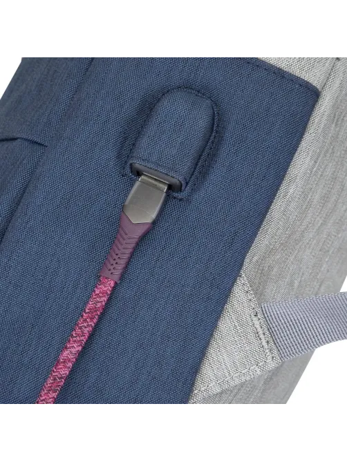 Рюкзак для ноутбука RIVACASE 7562 grey/dark blue 15.6/6
