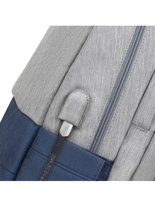 Рюкзак для ноутбука RIVACASE 7567 grey/dark blue 17.3/6