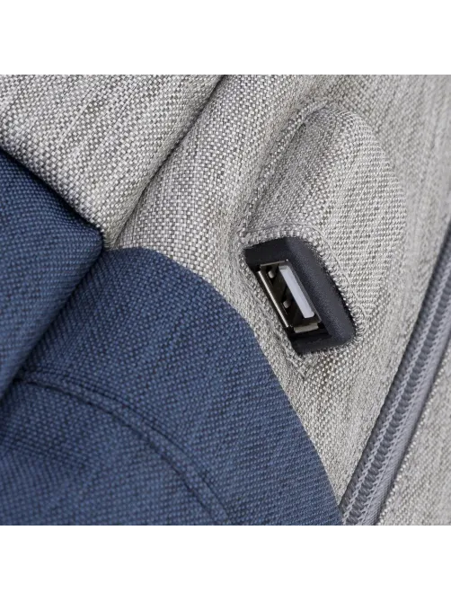 Рюкзак для ноутбука RIVACASE 7567 grey/dark blue 17.3/6