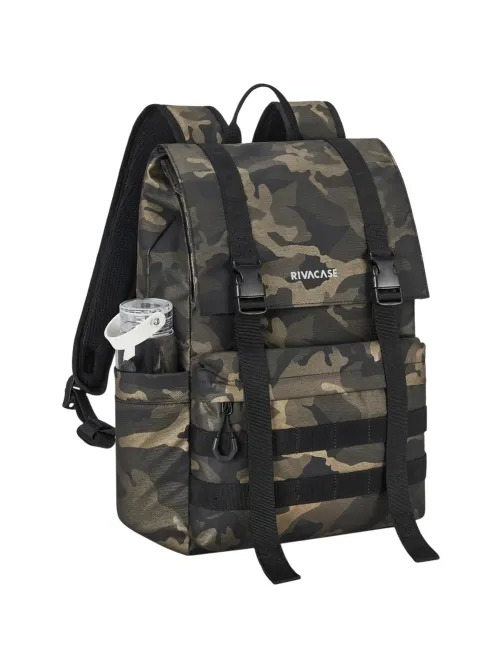 Рюкзак для ноутбука RIVACASE 7621 brown camo Sherwood-ECO Rolltop 15л 15.6