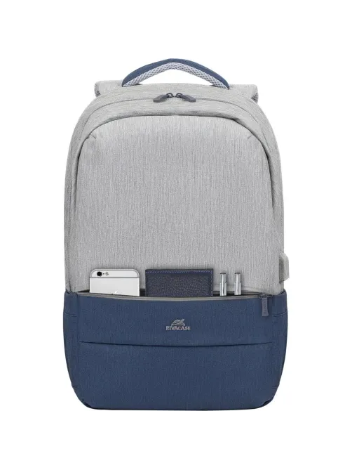 Рюкзак для ноутбука RIVACASE 7567 grey/dark blue 17.3/6