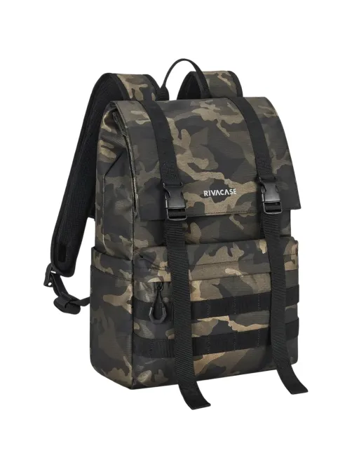 Рюкзак для ноутбука RIVACASE 7621 brown camo Sherwood-ECO Rolltop 15л 15.6