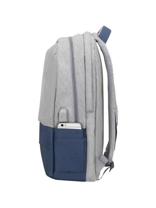 Рюкзак для ноутбука RIVACASE 7567 grey/dark blue 17.3/6