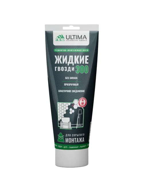 Клей акриловый ULTIMA 300 для скрытого монтажа прозрачный 250мл