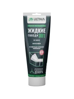 Клей акриловый ULTIMA 301 для потолочного декора и пенопанелей белый 200 мл