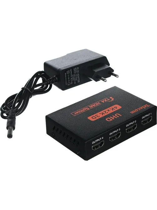 Разветвитель HDMI 1=>4 4k@30 HZ Telecom <TTS7005