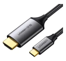 Кабель UGREEN MM142 (50570)USB-C to HDMI M-to-M Aluminum Shell 1,5 м серый
