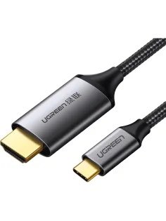 Кабель UGREEN MM142 (50570)USB-C to HDMI M-to-M Aluminum Shell 1,5 м серый