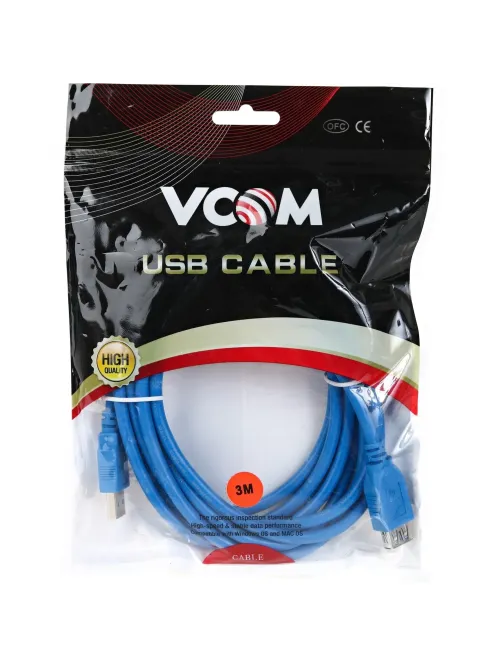 Кабель USB 3.0 AM/AF, 3 м, VCOM, VUS7065-3M