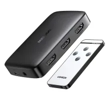 Разветвитель UGREEN CM332 3xHDMI 1.4. 4K с пультом ДУ (80125)