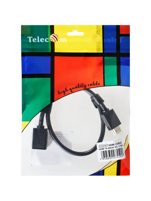 Кабель удлинительный  HDMI-19M/F ver 2.1, 0.5m, Telecom <TCG257MF-0.5M