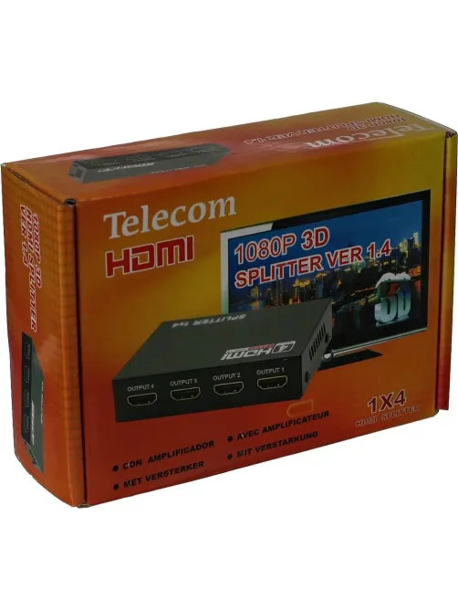 Разветвитель HDMI 1=>4 , каскадируемый , 1.4v+3D Telecom <TTS5020