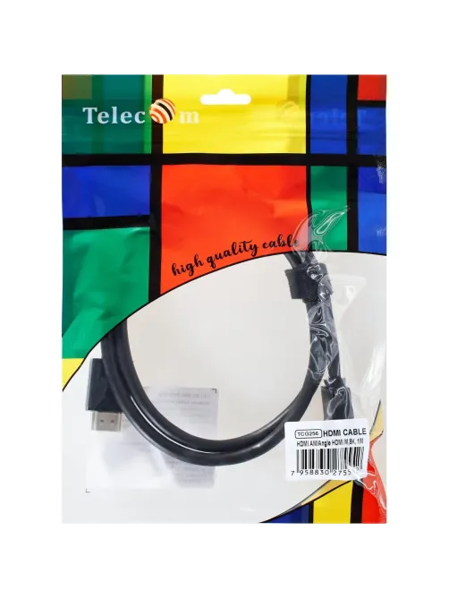 Кабель HDMI---HDMI ver 2.1 8K@60Hz угол 90град  1м, Telecom <TCG256-1M