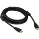 Кабель HDMI ExeGate EX-CC-HDMI2-3.0F 19M/19M, v2.0, 3м, 4K UHD, Ethernet