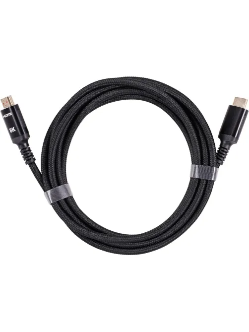 Кабель HDMI 19M/M,ver. 2.1 8KX60Hz (Econom) оплетк 3m iOpen <ACG859B-3.0
