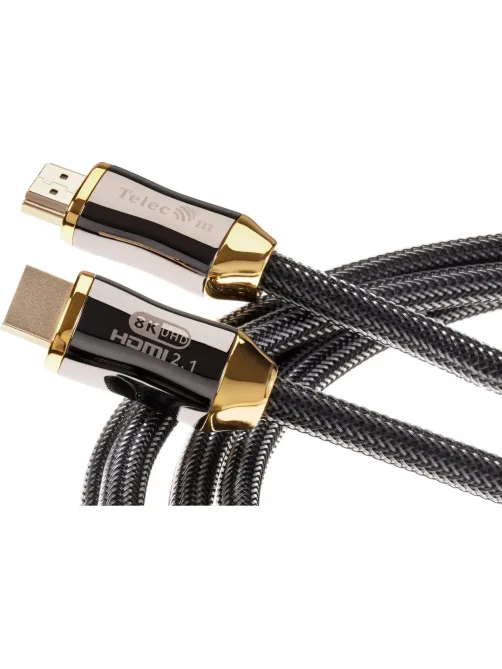 Кабель HDMI 19M/M,ver. 2.1, 8K@60 Hz 1m  Telecom <TCG300-1M