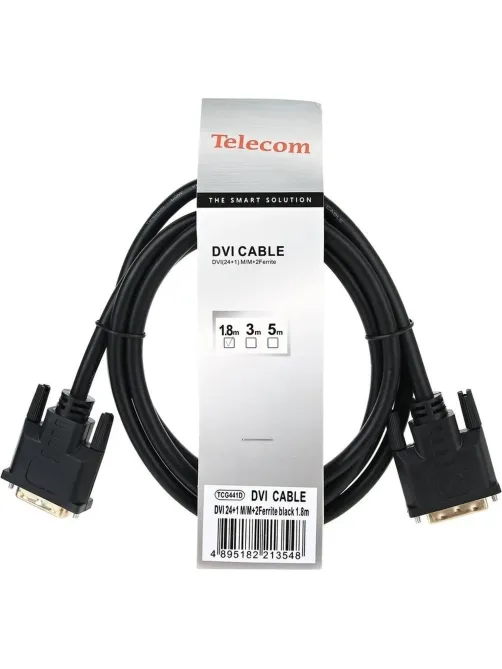 Кабель DVI-D--DVI-D Dual link 25M/25M, 1.8м Telecom <TCG441D-1.8M