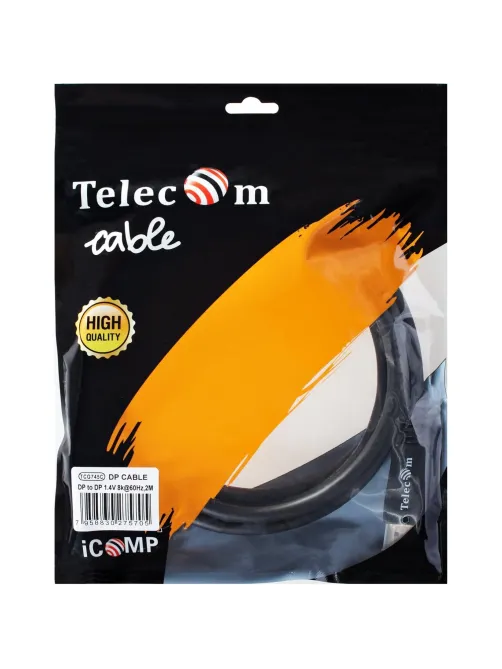 Кабель DP-DP соединительный 1.4V 8K@60Hz  2м , Econom, Telecom (TCG745C-2M)