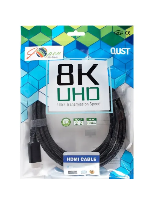Кабель HDMI 19M/M,ver. 2.1 8KX60Hz (Econom) оплетк 3m iOpen <ACG859B-3.0