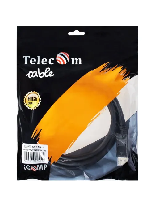 Кабель соединит DP-DP 1.4V 8K@60Hz  1.5м , Econom, Telecom (TCG745C-1.5M)