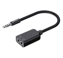 Разветвитель аудио PERO AD06 AUX SPLITTER, черный