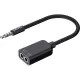 Разветвитель аудио PERO AD06 AUX SPLITTER, черный