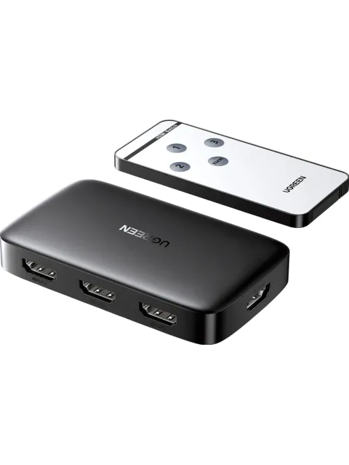 Разветвитель UGREEN CM332 3xHDMI 1.4. 4K с пультом ДУ (80125)