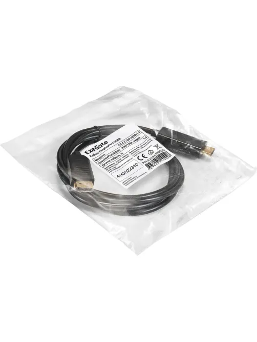 Кабель DP-HDMI ExeGate EX-CC-DP-HDMI-1.5 (20M/19M, 1,5м, экран) EX294709RUS