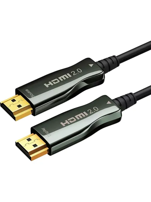 Кабель HDMI - HDMI, M/M, 20 м, 4K/60HZ, v2.0, ARC, опт, Wize, AOC-HM-HM-20M