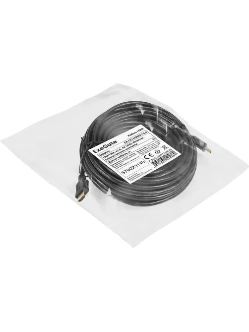 Кабель HDMI ExeGate EX-CC-HDMI2-15.0 19M/19M, v2.0/15м/UHD/Ethernet/поз.р