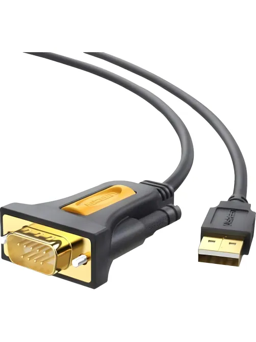 Кабель UGREEN адаптер CR104 USB 2.0 A-DB9 RS-232. 3м, черный (20223)