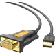 Кабель UGREEN адаптер CR104 USB 2.0 A-DB9 RS-232. 3м, черный (20223)