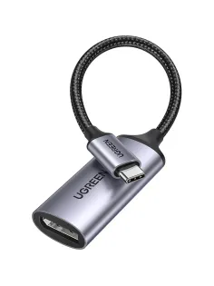 Адаптер UGREEN CM654 (15575) USB-C to DisplayPort 8K@60Hz 10см.  серый