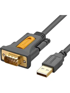 Адаптер UGREEN CR104 (20222) USB 2.0 A to DB9 RS-232 Male 2м серый