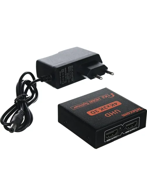 Разветвитель HDMI 1=>2 4k@30 HZ Telecom <TTS7000