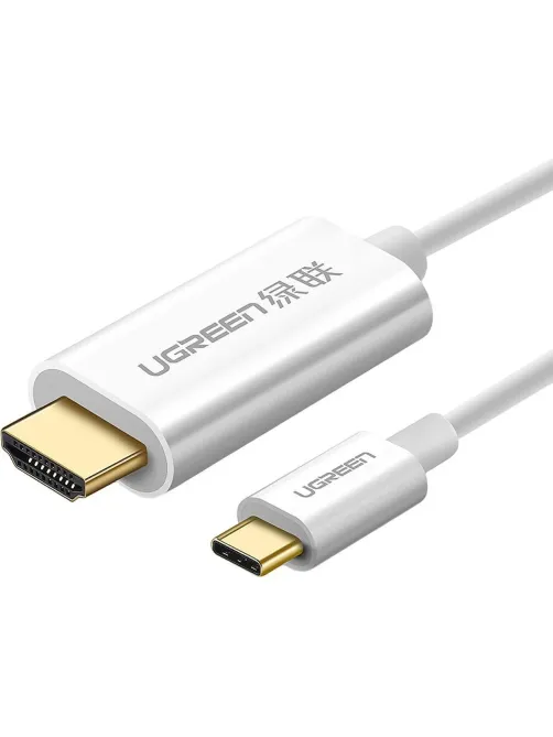 Кабель UGREEN MM121 (30841) USB-C to HDMI Male to Male ABS Case.1,5м белый
