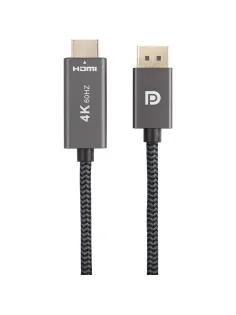 Кабель Telecom (TA561M-1.8M) DisplayPort M-> HDMI M 4K@60Hz 1.8m оплетка