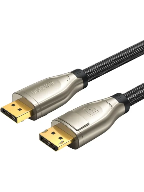 Кабель UGREEN DP112 60843 1.4 DP M/M Round Cable Zinc Alloy Shell 2м черный