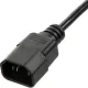 Кабель питания C13(F)-C14, 10А, 0,75мм2, 1.8м, чер (OPC002)