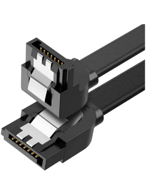 Кабель угловой UGREEN US217 (30797) SATA 3 Data Cable 90 угол. 0,5м черный