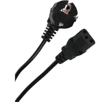 Кабель комп -> розет 220V ( угл Евровилка) 3Gx0,5mm2 1.8м iOpen ACE021-1.8M