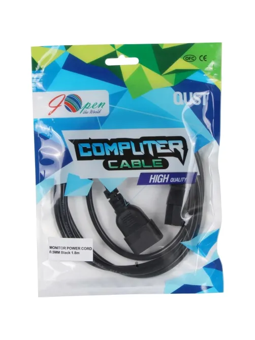 Кабель монитор - комп 1.8 м 220V (UPS -> устр) 3Gx0.5mm, iOpen  ACE001-1.8M