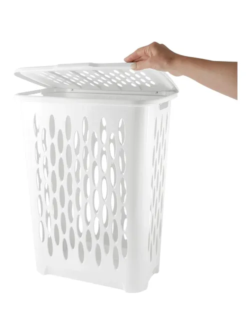Корзина для белья Keeplex Light с крышкой 37л белое облако