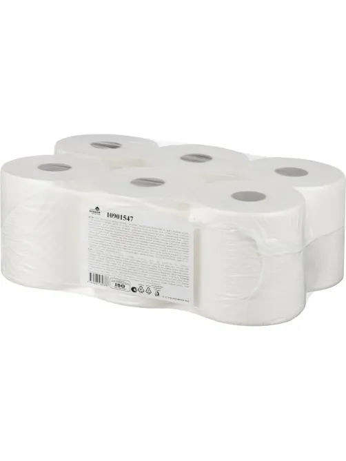 Полотенца бумажные д/дисп SoffiPRO Эконом 1сл ЦВ бел 280м 6рул/уп_10901547