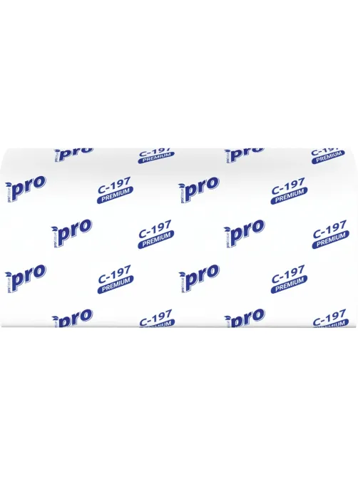 Полотенца бумажные д/держ Protissue V-слож 2сл 200л/пач 20пач/кор_C197
