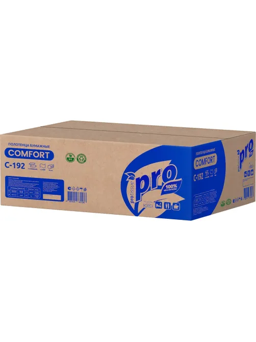 Полотенца бумажные д/дисп Protissue V-слож 1сл 250л/пач 20пач/кор_C192
