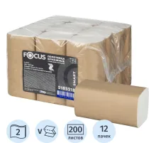 Полотенца бумажные д/дисп FocusSmart Vсл 2сл 200л 12пач/уп_5103218/50204110