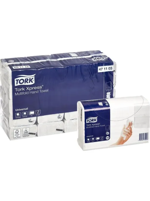 Полотенца бумажные д/держ.Tork Univer H2 2сл.190л*20пач/уп 471103